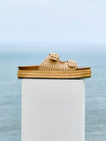 Cici Beige Flatform Slider Sandals
