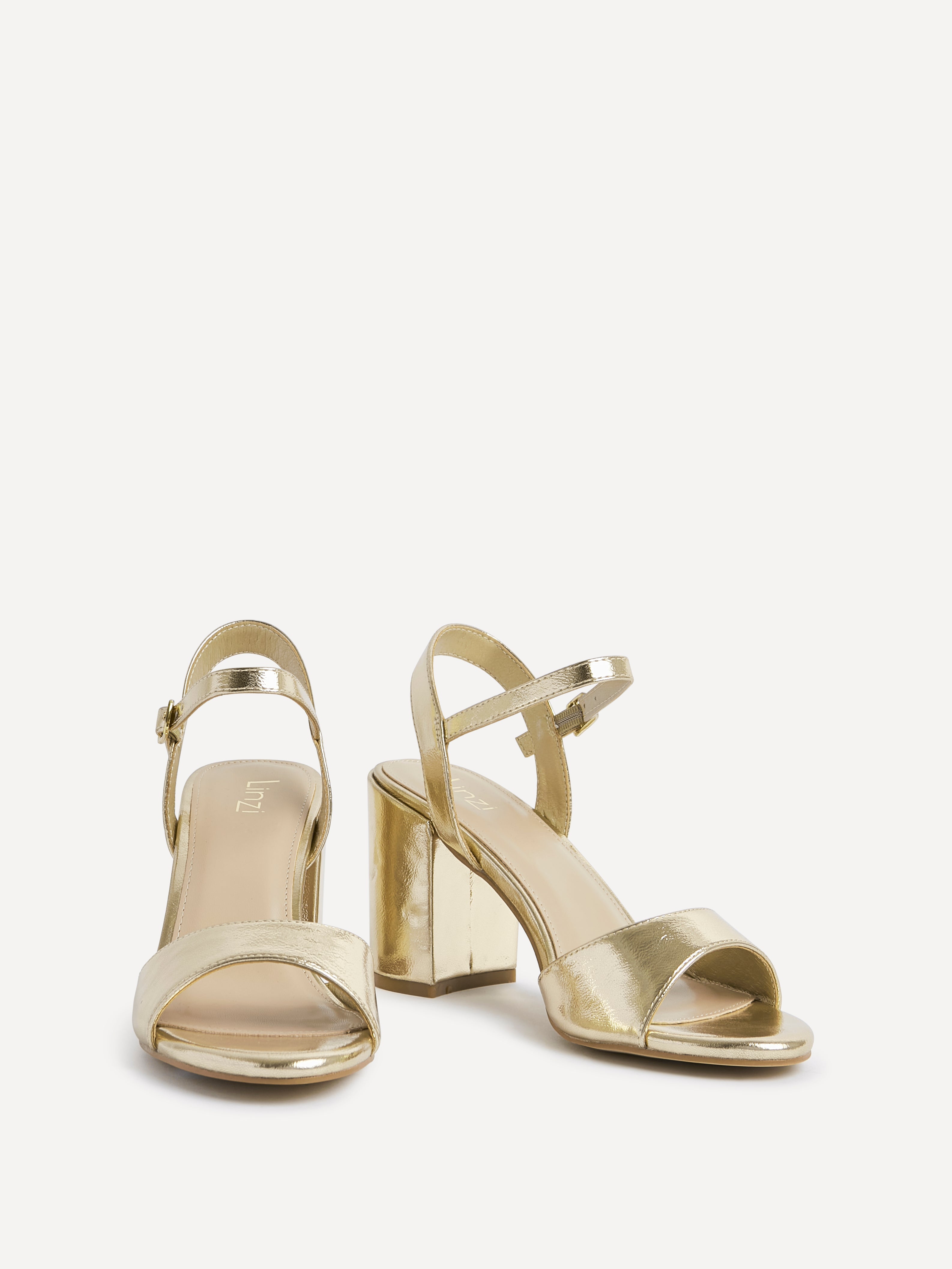 Soul Gold Faux Leather Block Heels