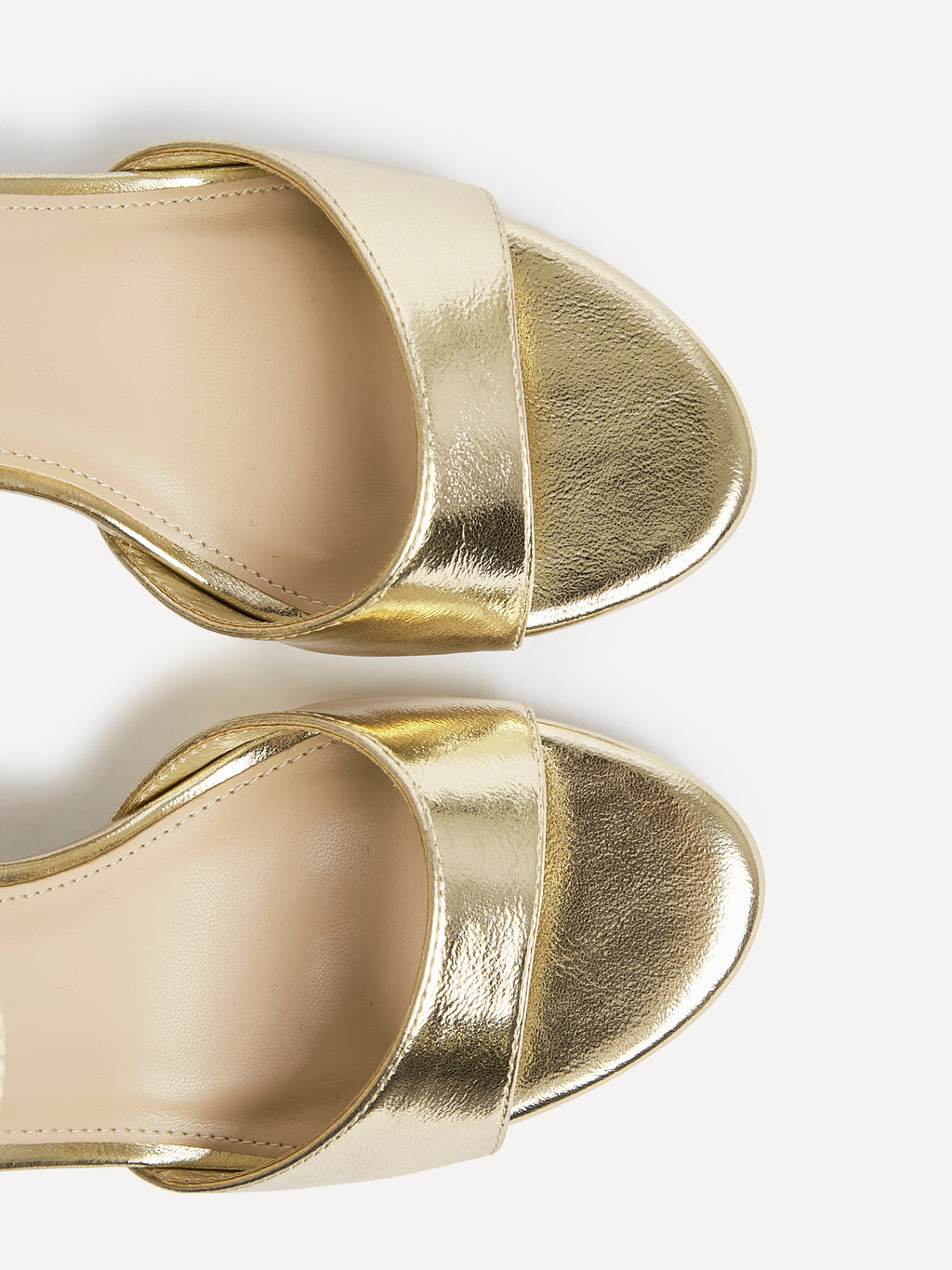 Soul Gold Faux Leather Block Heels