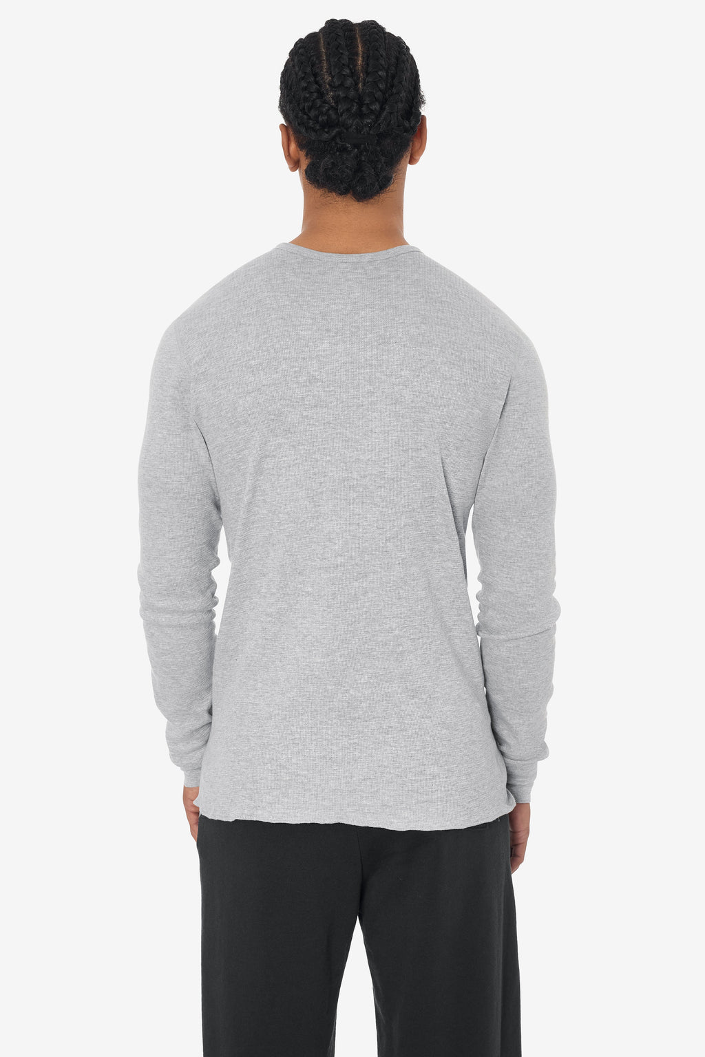 T407 - Poly-Cotton Thermal Long Sleeve Crewneck