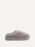 Tammy Ash Grey Faux Suede Slippers