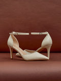 Thea Nude Faux Leather Stiletto Court Heels