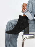 Thrive Black Block Heeled Boots