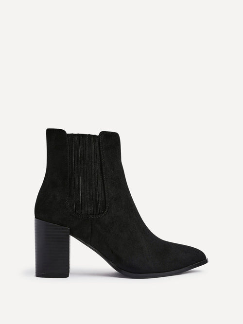 Thrive Black Block Heeled Boots