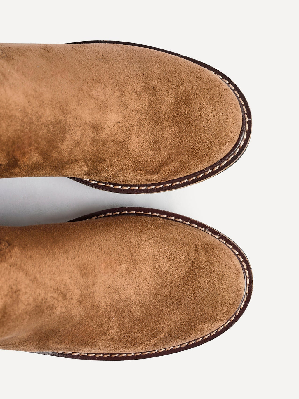 Trish Sand Faux Suede Wedged Ankle Boots
