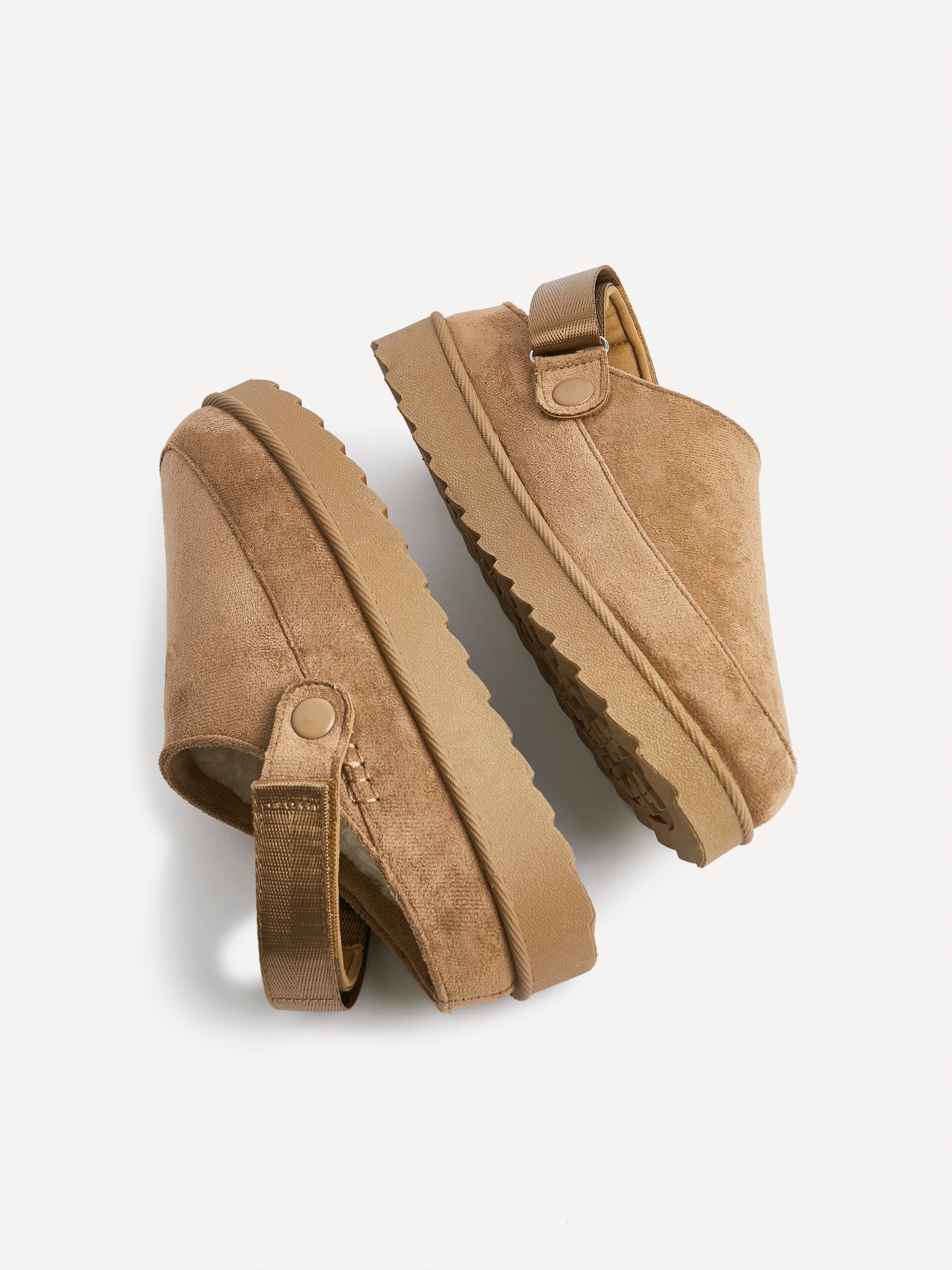 Teddy Chestnut Faux Fur Clogs