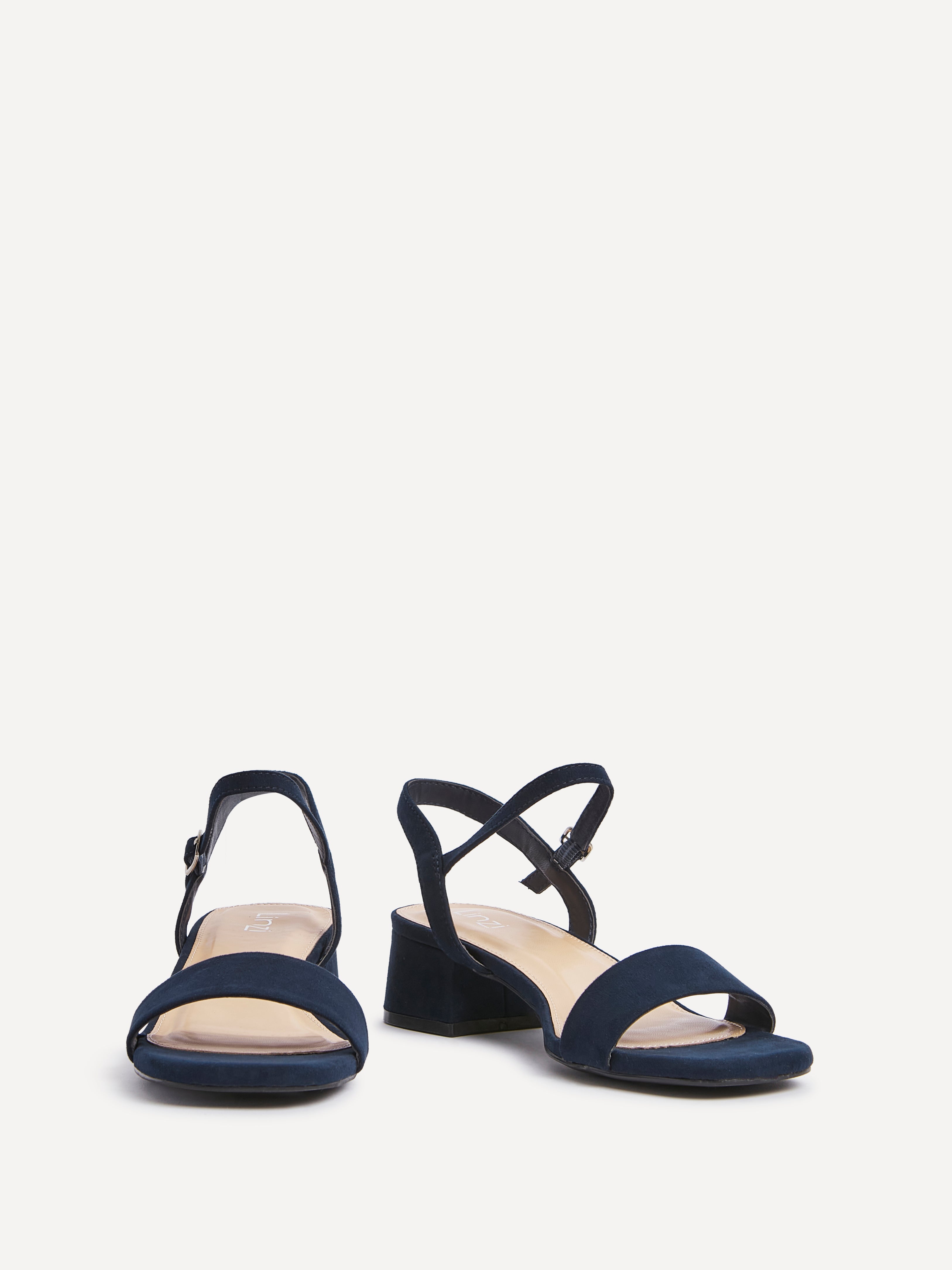 Tillie Navy Faux Suede Low Heels