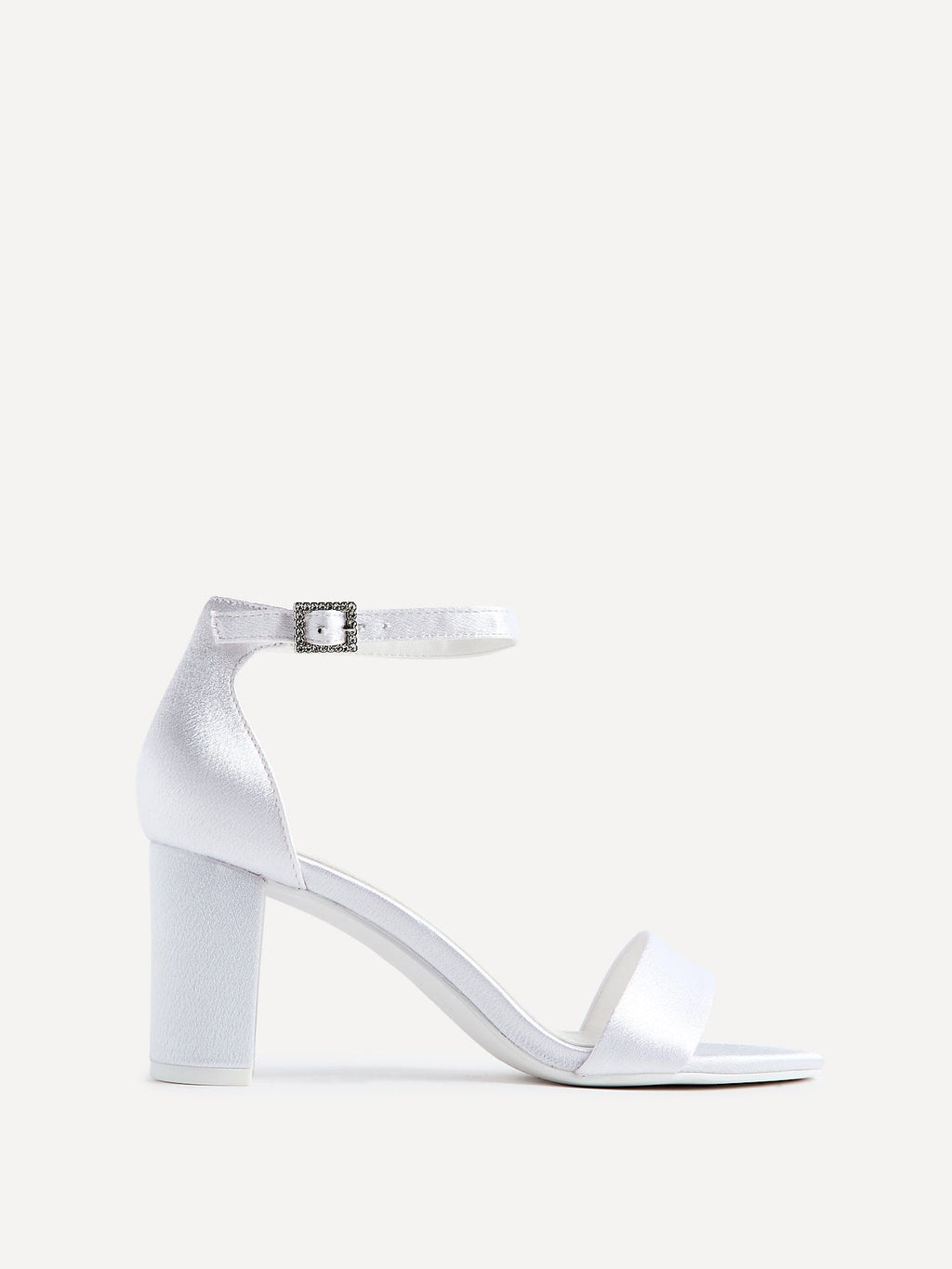 Unite Bridal Ivory Satin Heeled Sandals