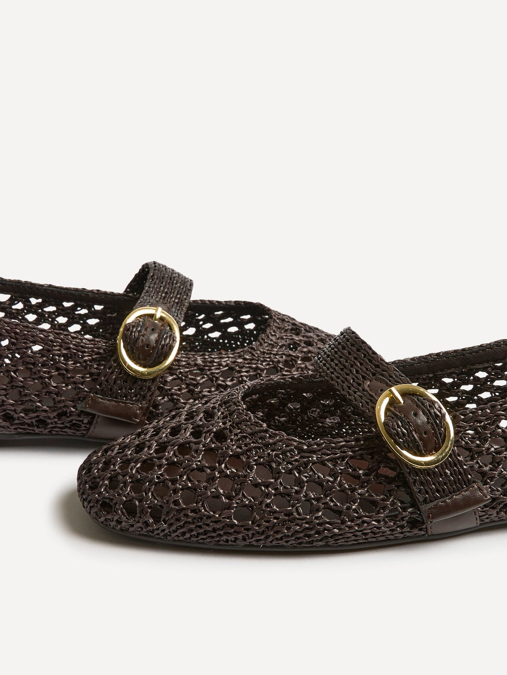 Verona Brown Handwoven Mary Jane Pumps