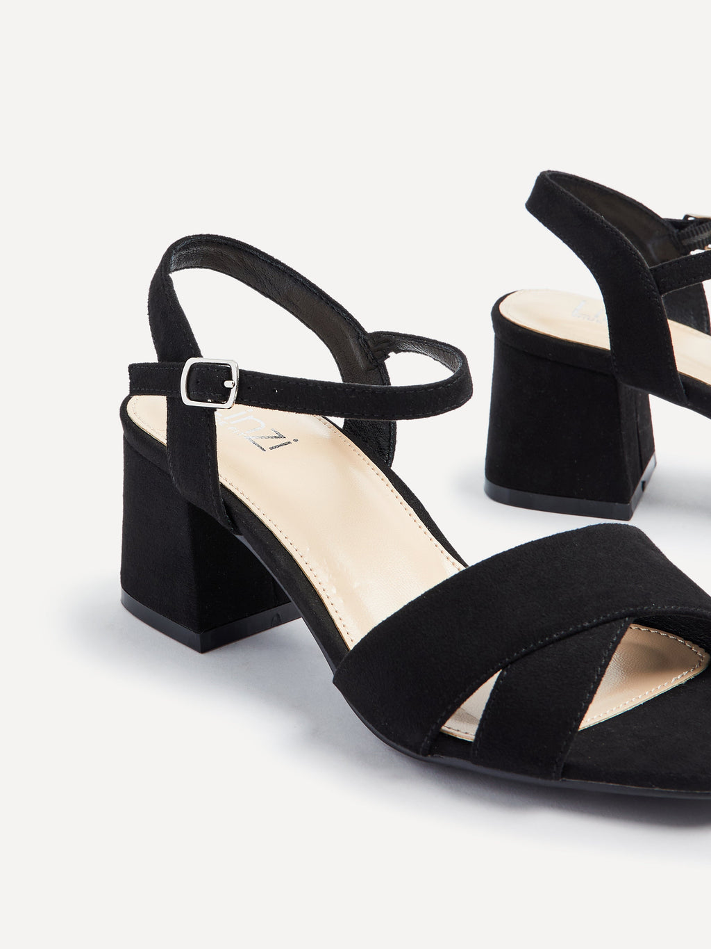 Vivian Wide Fit Black Block Heel Sandals