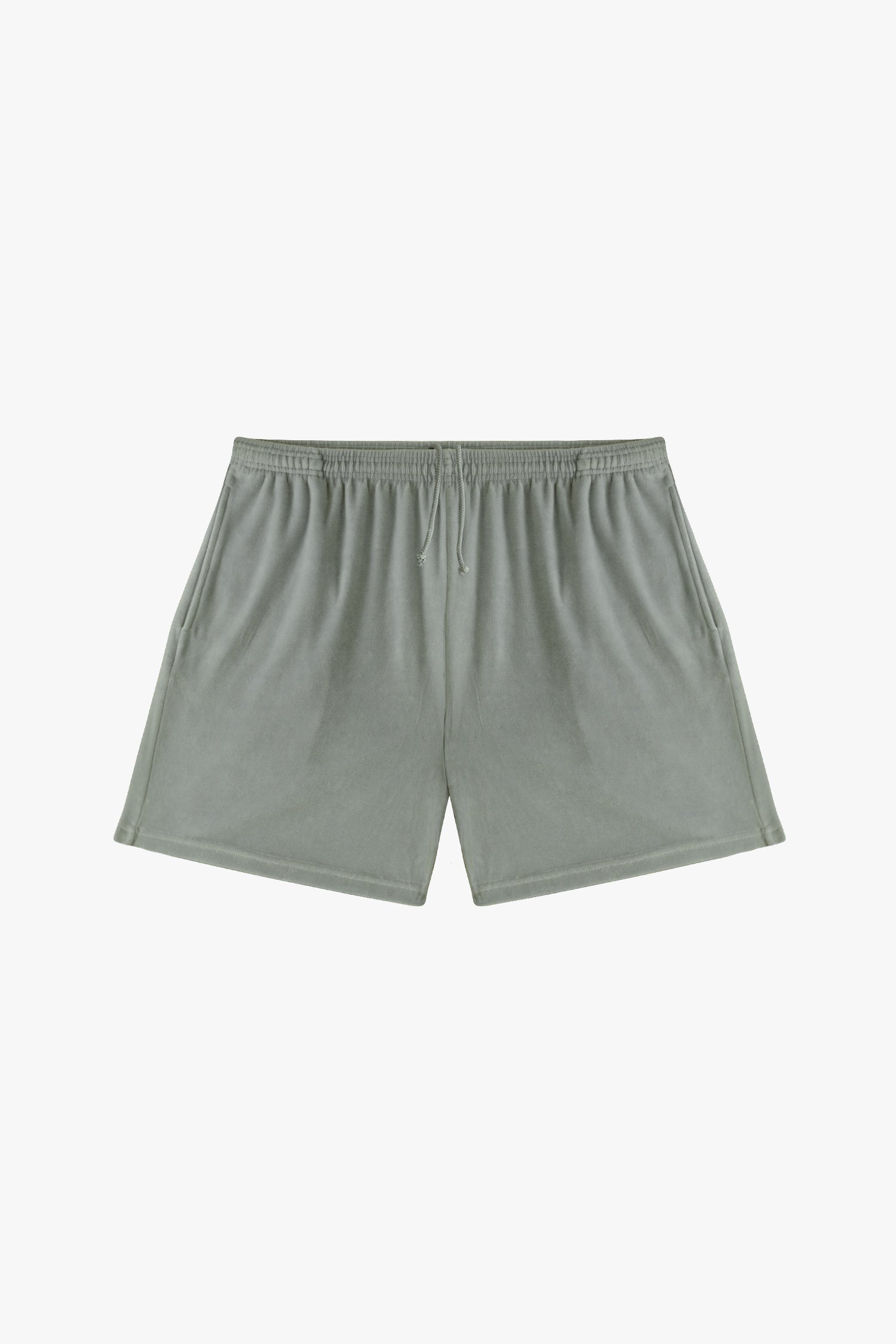 VLR442GD - Garment Dye Velour Mid-Length Wide Short