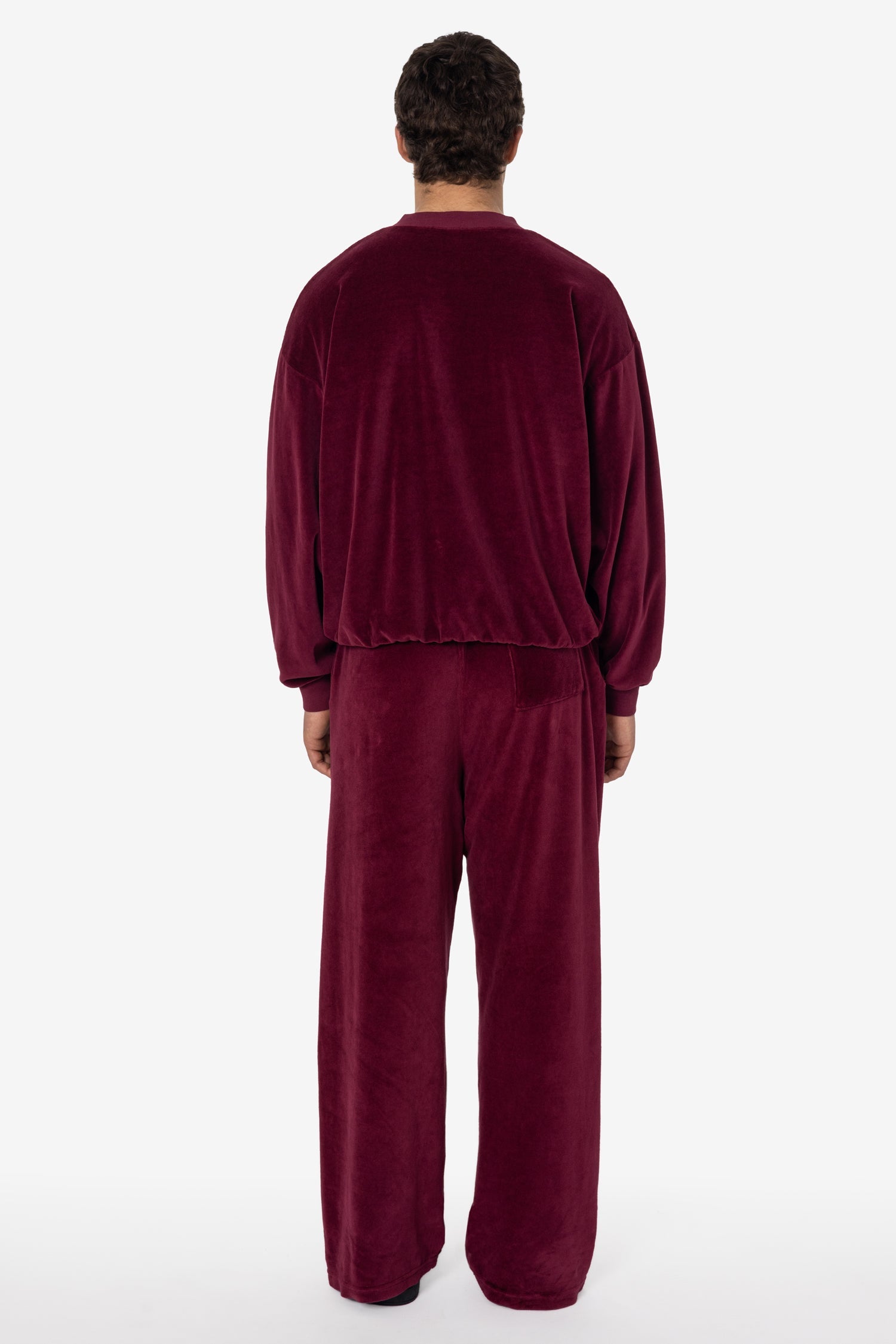 VLR445GD - Garment Dye Velour Open Bottom Sweatpants