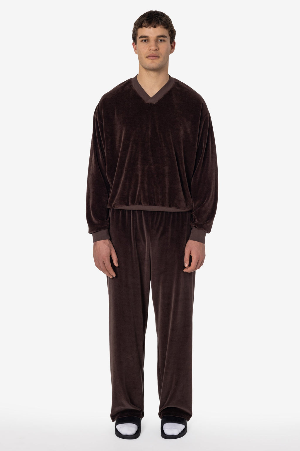 VLR445GD - Garment Dye Velour Open Bottom Sweatpants