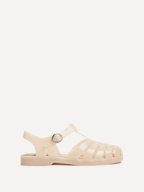 Wave Nude Jelly Flat Sandals