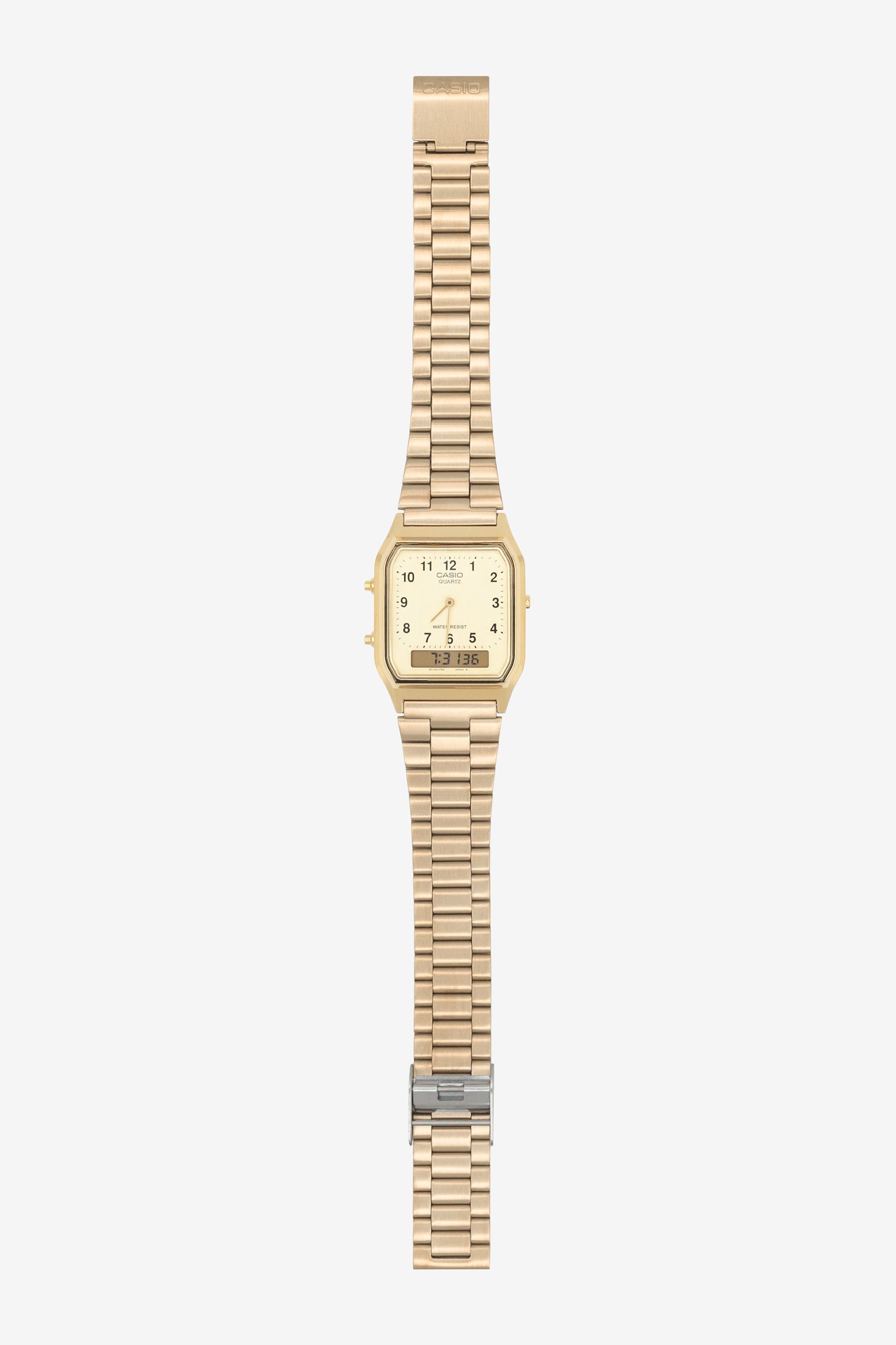 WCHAMSIO - Men's Casio Classic Gold Watch