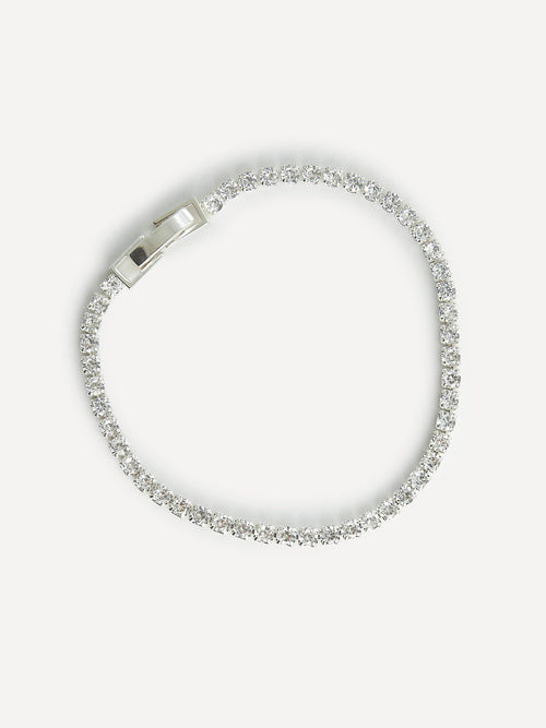 Wedlock Silver Crystal Tennis Bracelet