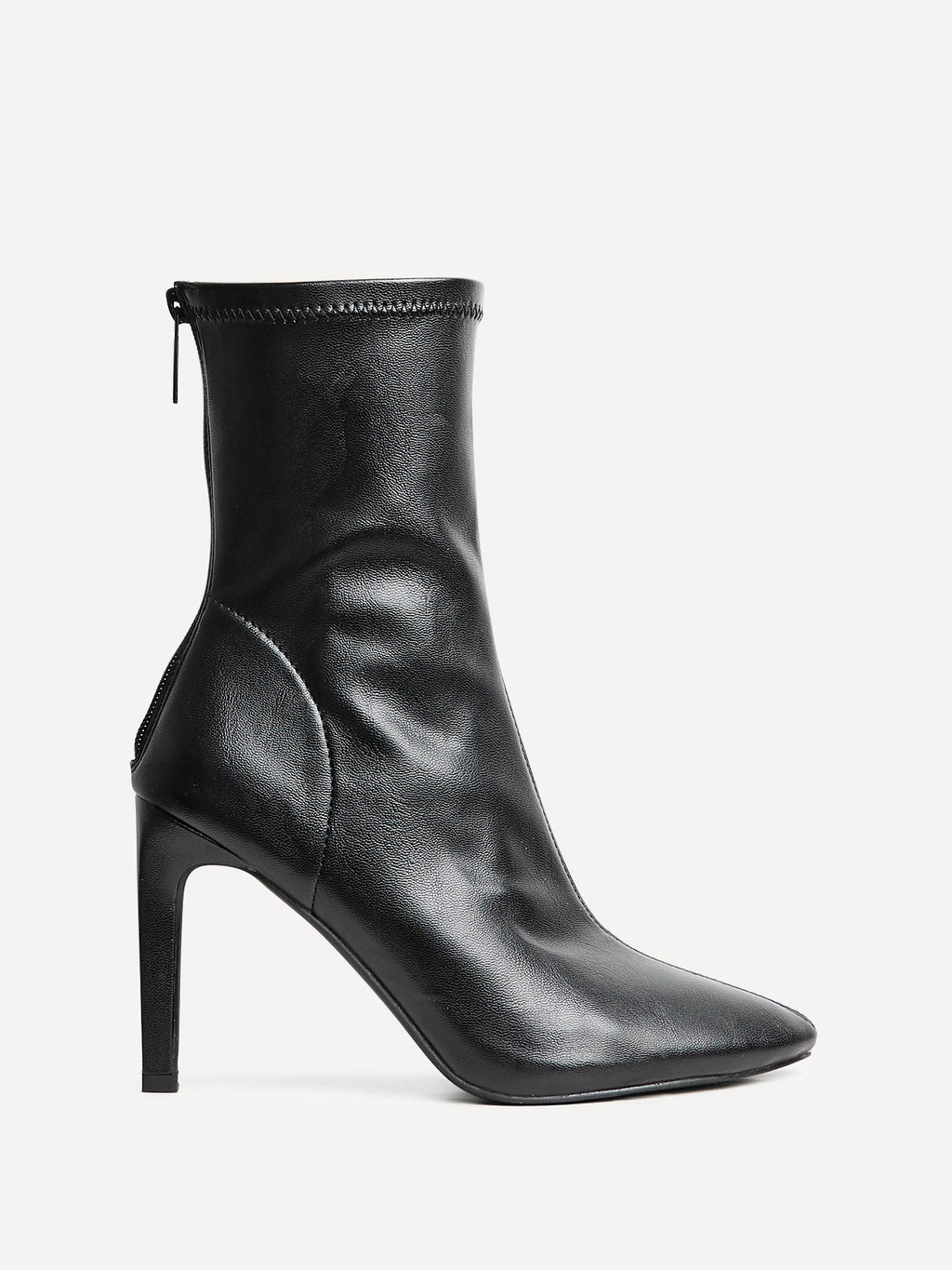 West Black Pointed Heeled Ankle Boots