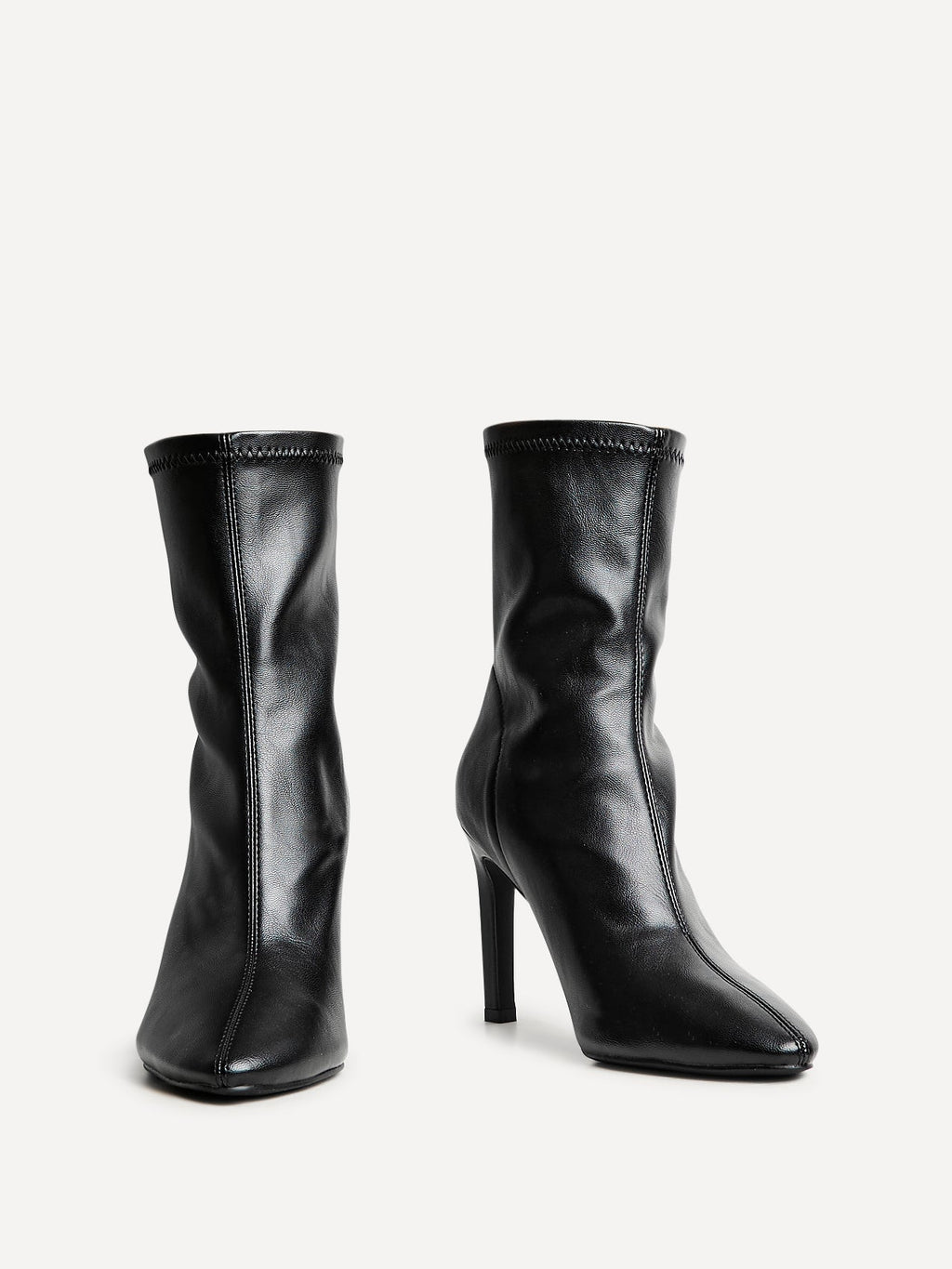 West Black Pointed Heeled Ankle Boots