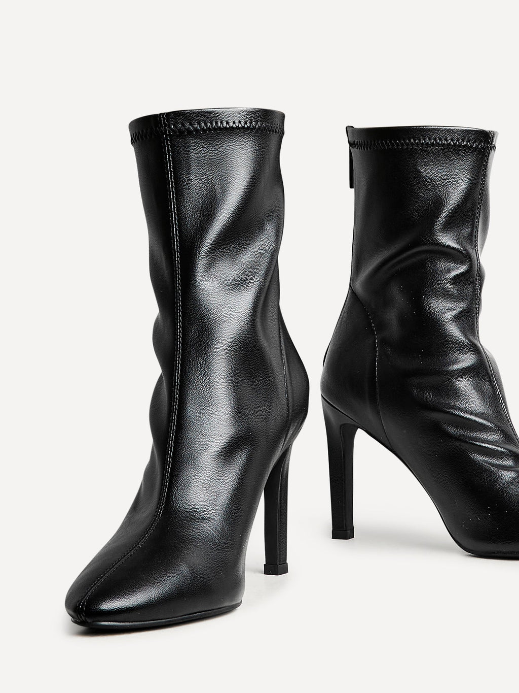 West Black Pointed Heeled Ankle Boots
