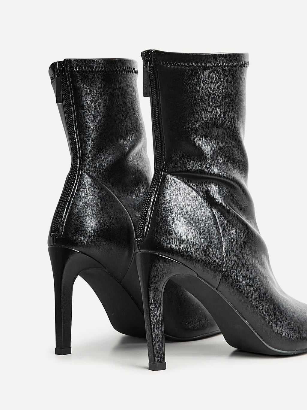 West Black Pointed Heeled Ankle Boots