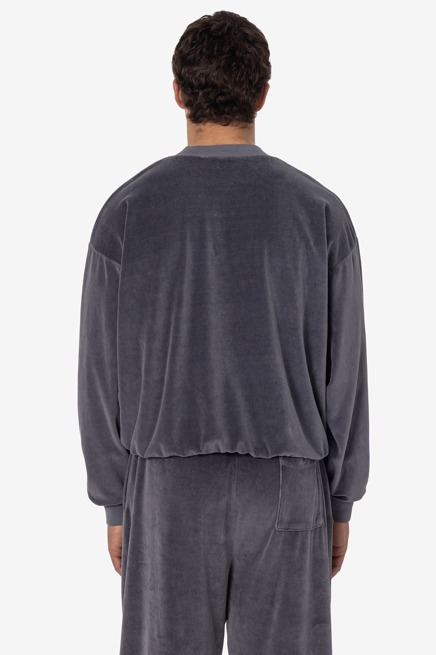 VLR56GD - Garment Dye Velour V-neck Sweatshirt