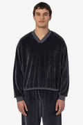 VLR56GD - Garment Dye Velour V-neck Sweatshirt