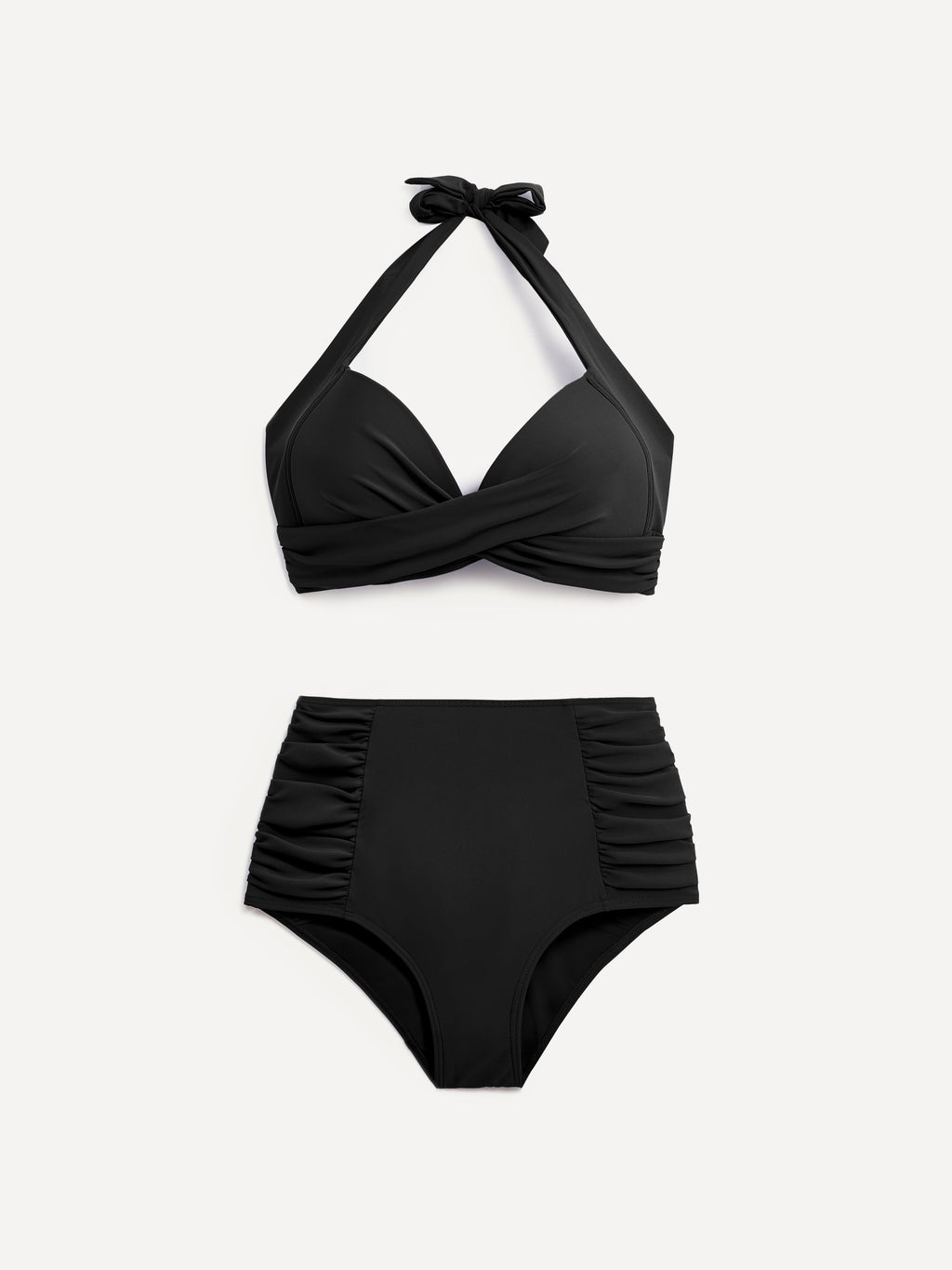 Amalfi Black High Waisted Tummy Control Bikini