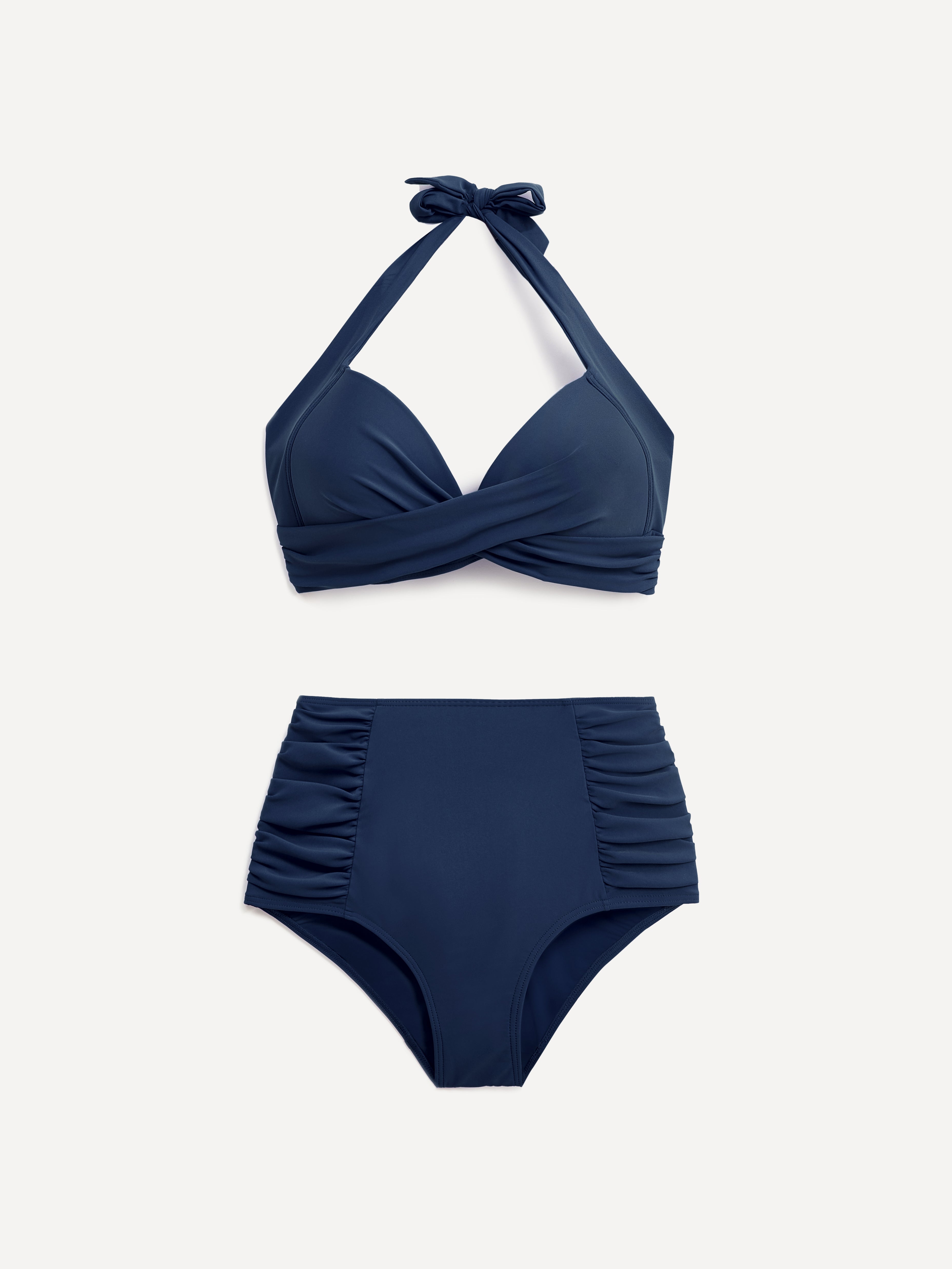 Amalfi Navy High Waisted Tummy Control Bikini