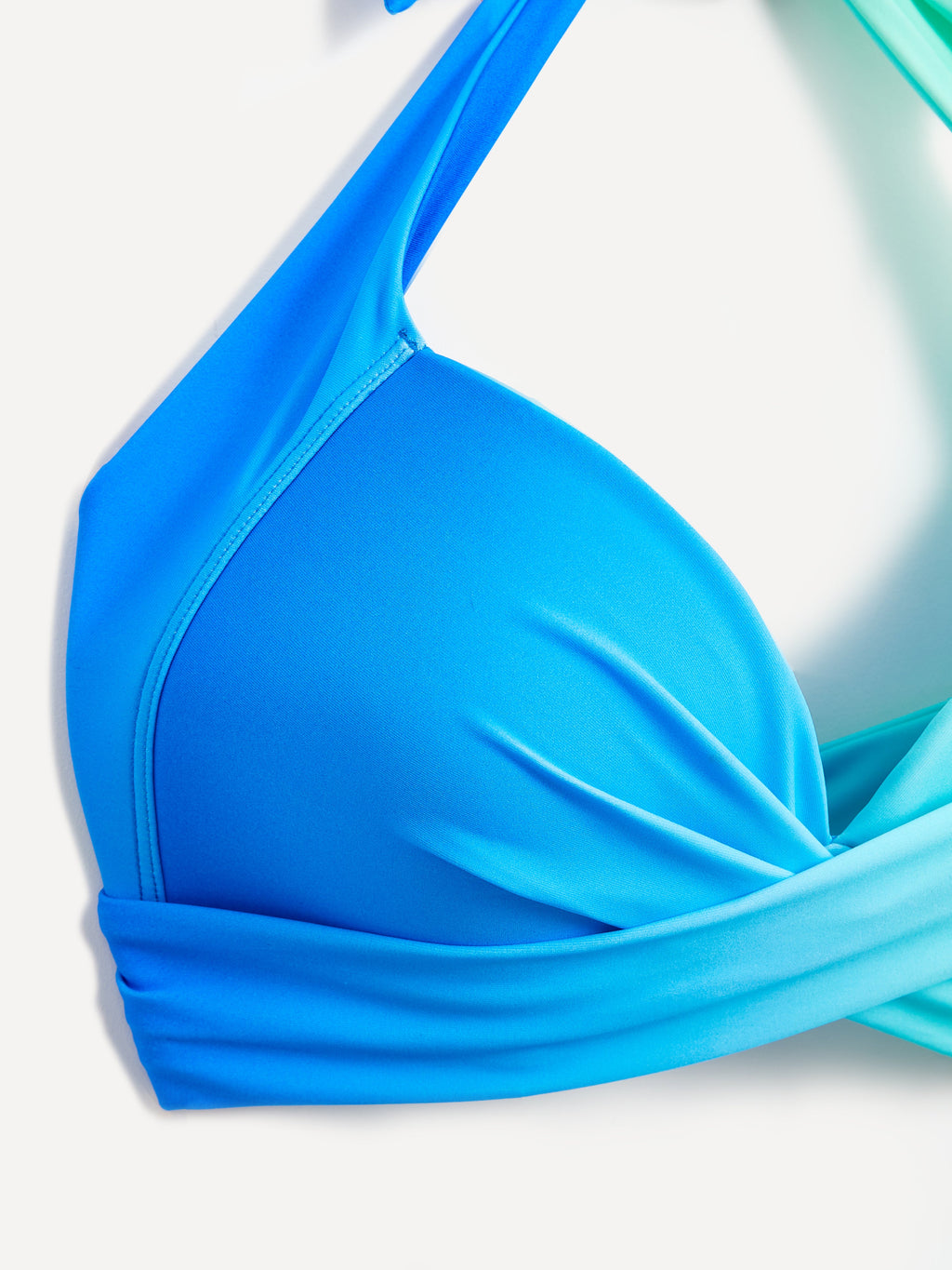 Amalfi Blue Tie Dye High Waisted Tummy Control Bikini