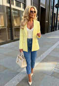 Babe Essential Yellow Fitted Blazer