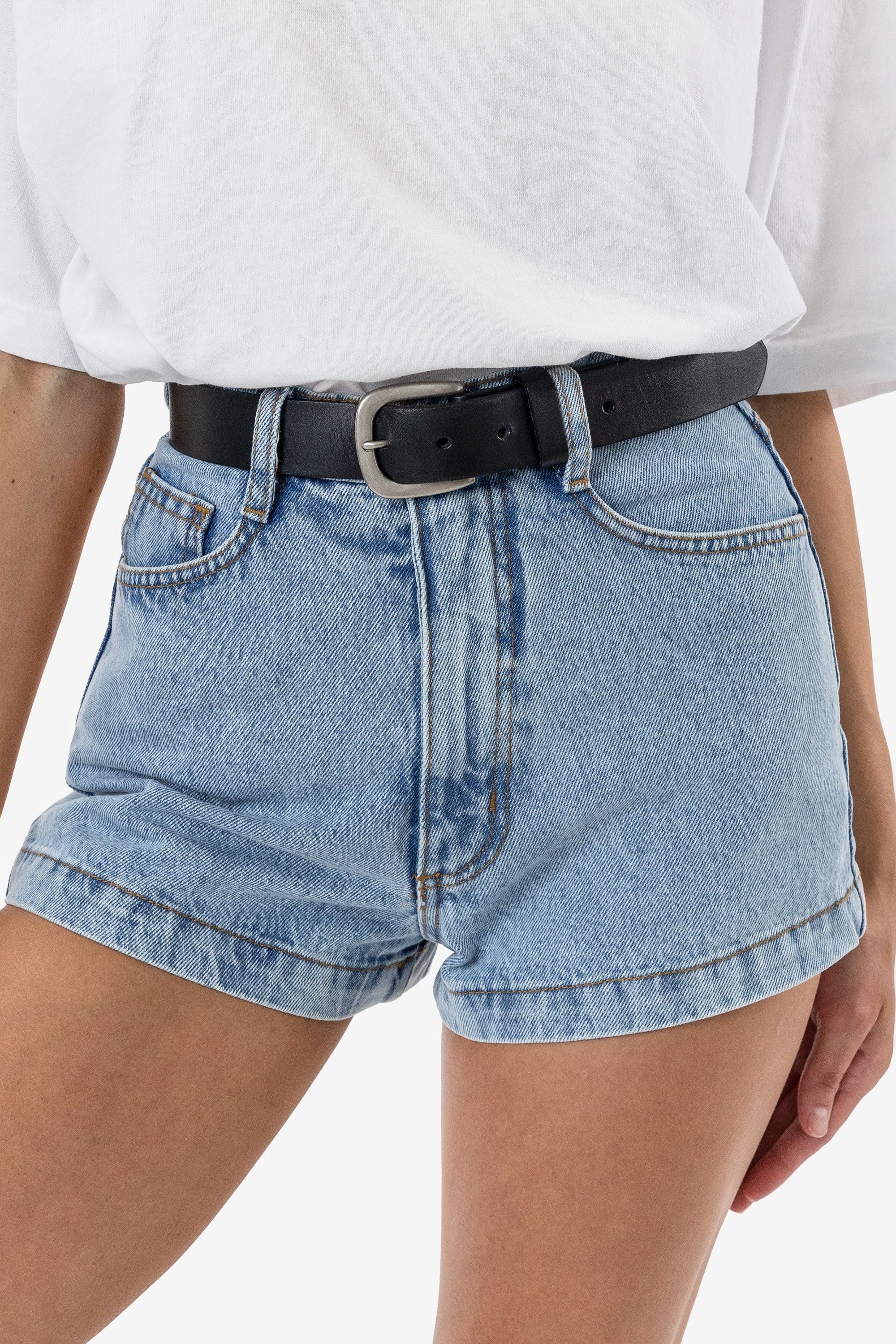 RSALBT05 - Unisex Rounded Square Buckle Leather Belt