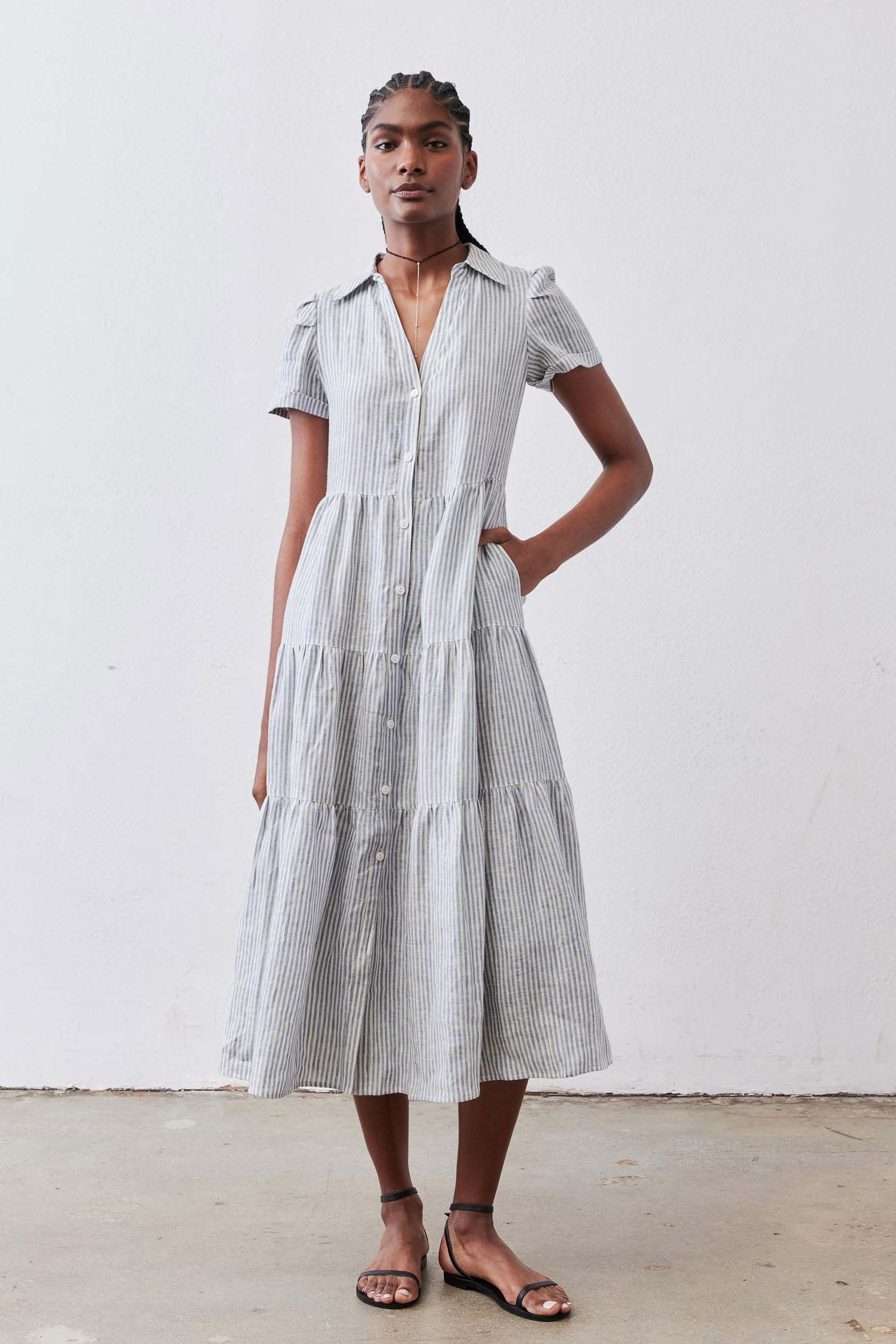 Breaking Free Long Linen Dress