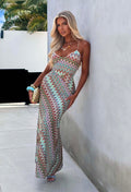 Bring On The Style Green Zig Zag Maxi Dress