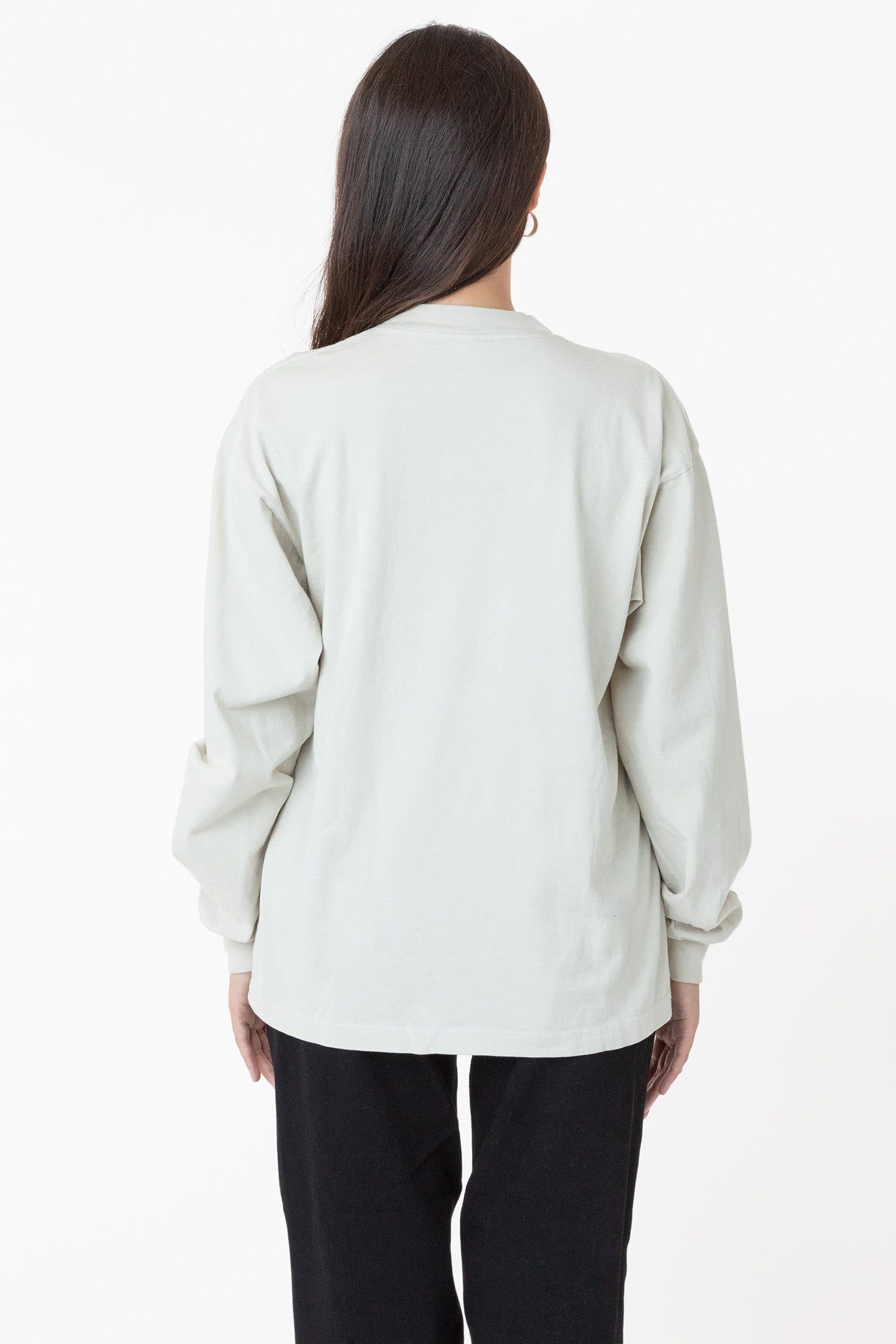 1406GD Unisex - Long Sleeve Garment Dye Mockneck T-Shirt