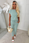Chilled Girl Green Top & Jogger Loungewear Set