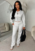 Comfy Collective Grey Marl Button Down Lounge Co-Ord Set