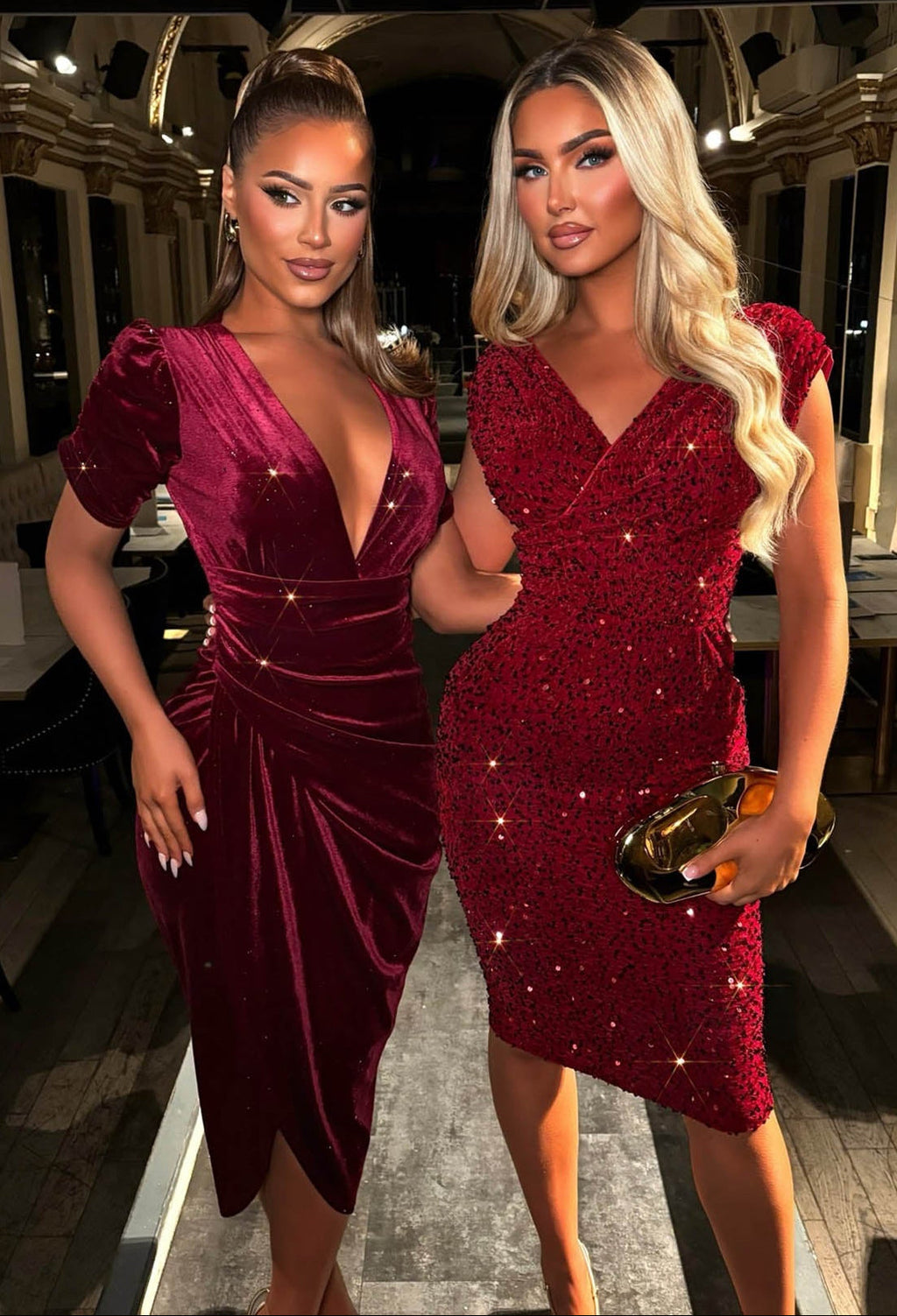 Dazzling Darling Wine Sleeveless Sequin Midi Dress