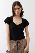 Dipped Square Neck Top