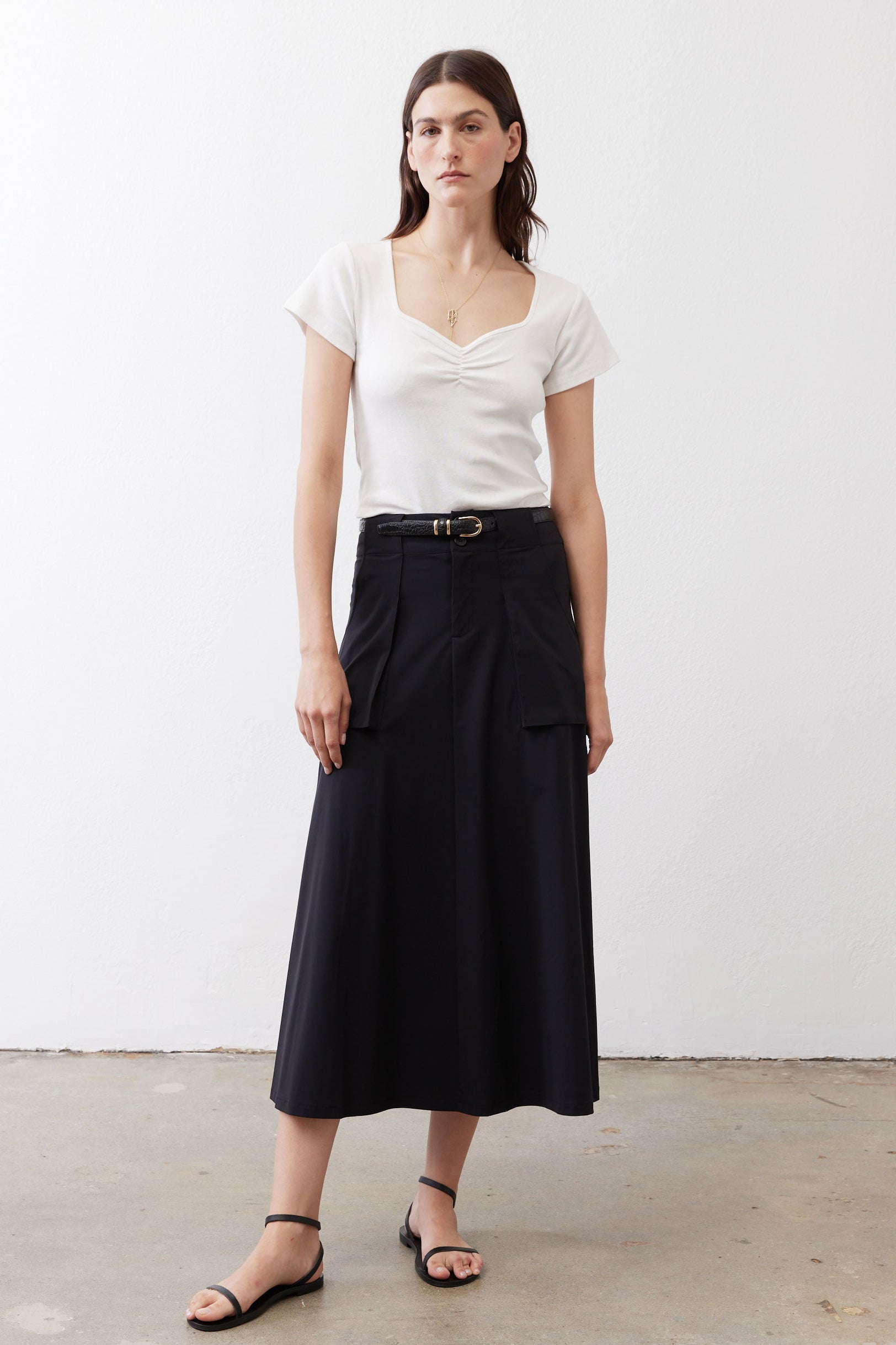 Dipped Square Neck Top