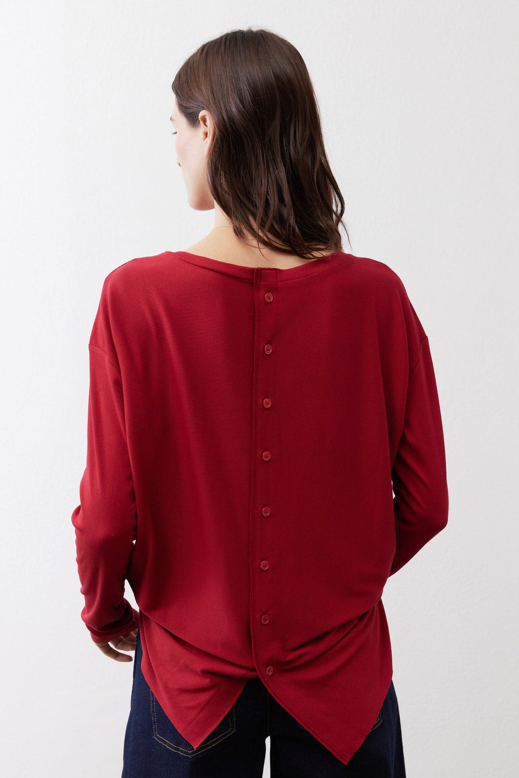 Essential Top With Buttons In The Back