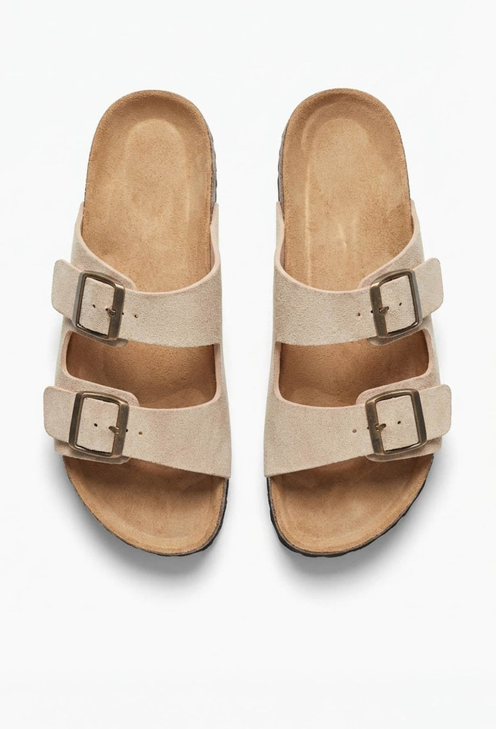 Everyday Chic Beige Strap & Buckle Sandals