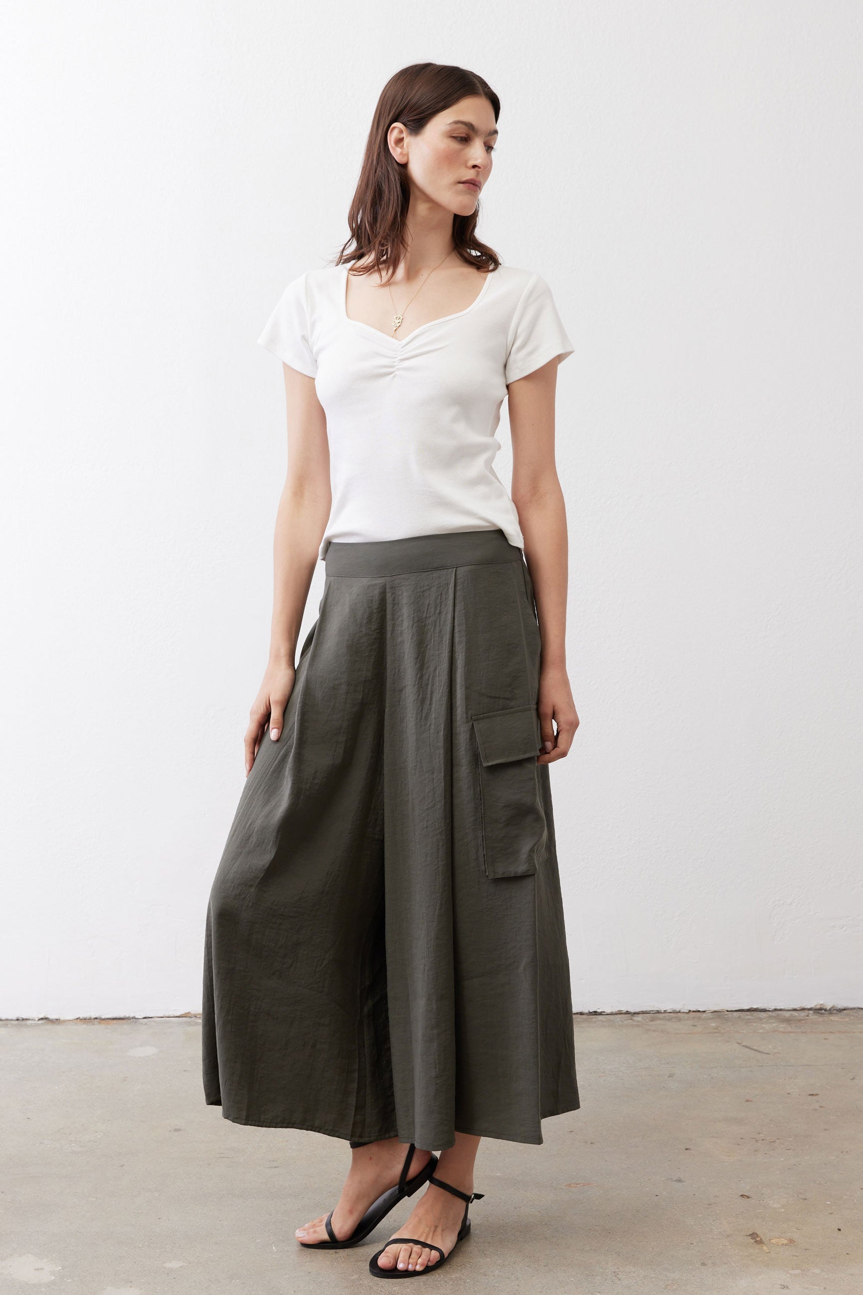 Dipped Square Neck Top