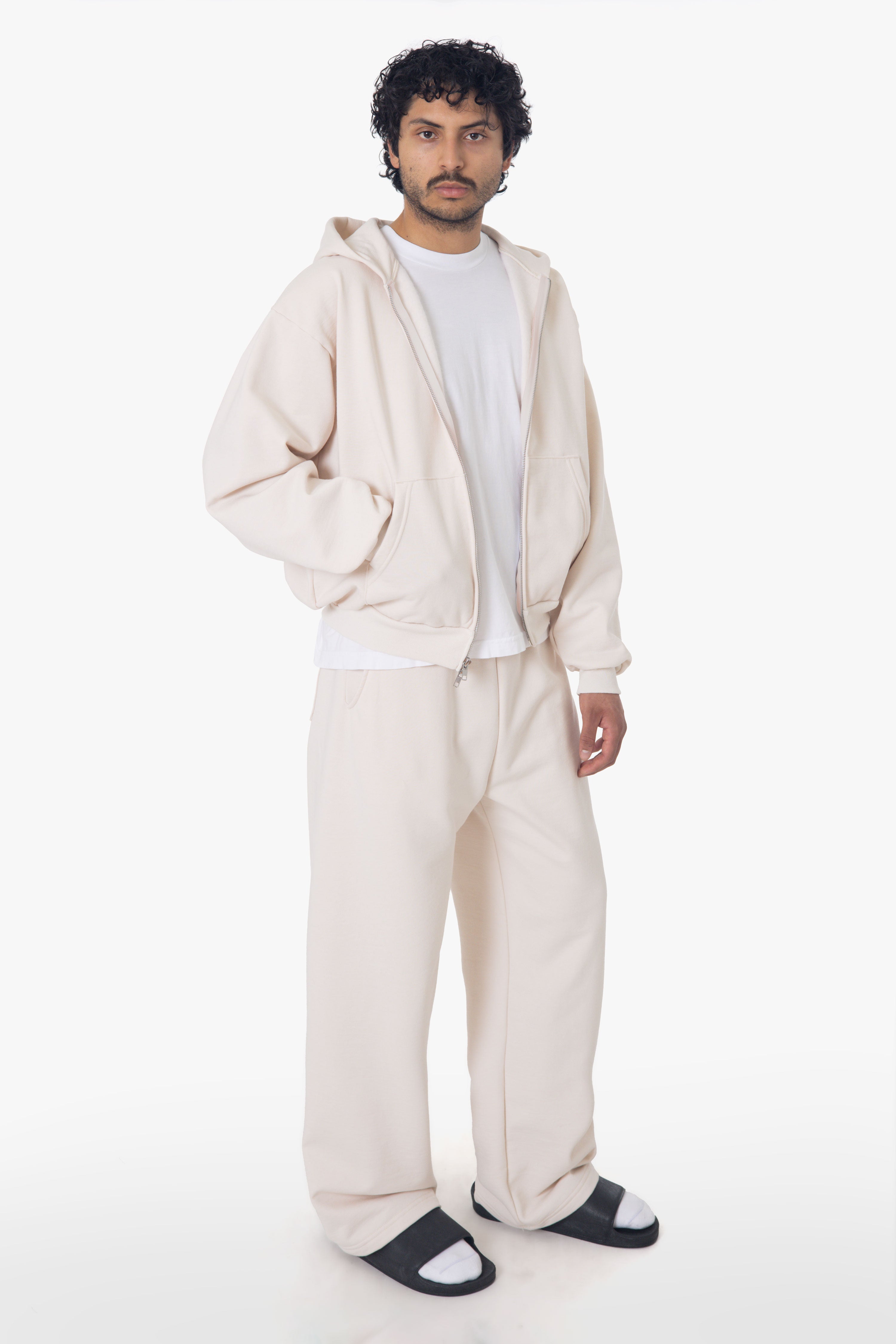 MWF1045 - 10 oz. Mid-Weight Poly Cotton Fleece Wide Open Bottom Sweatpant