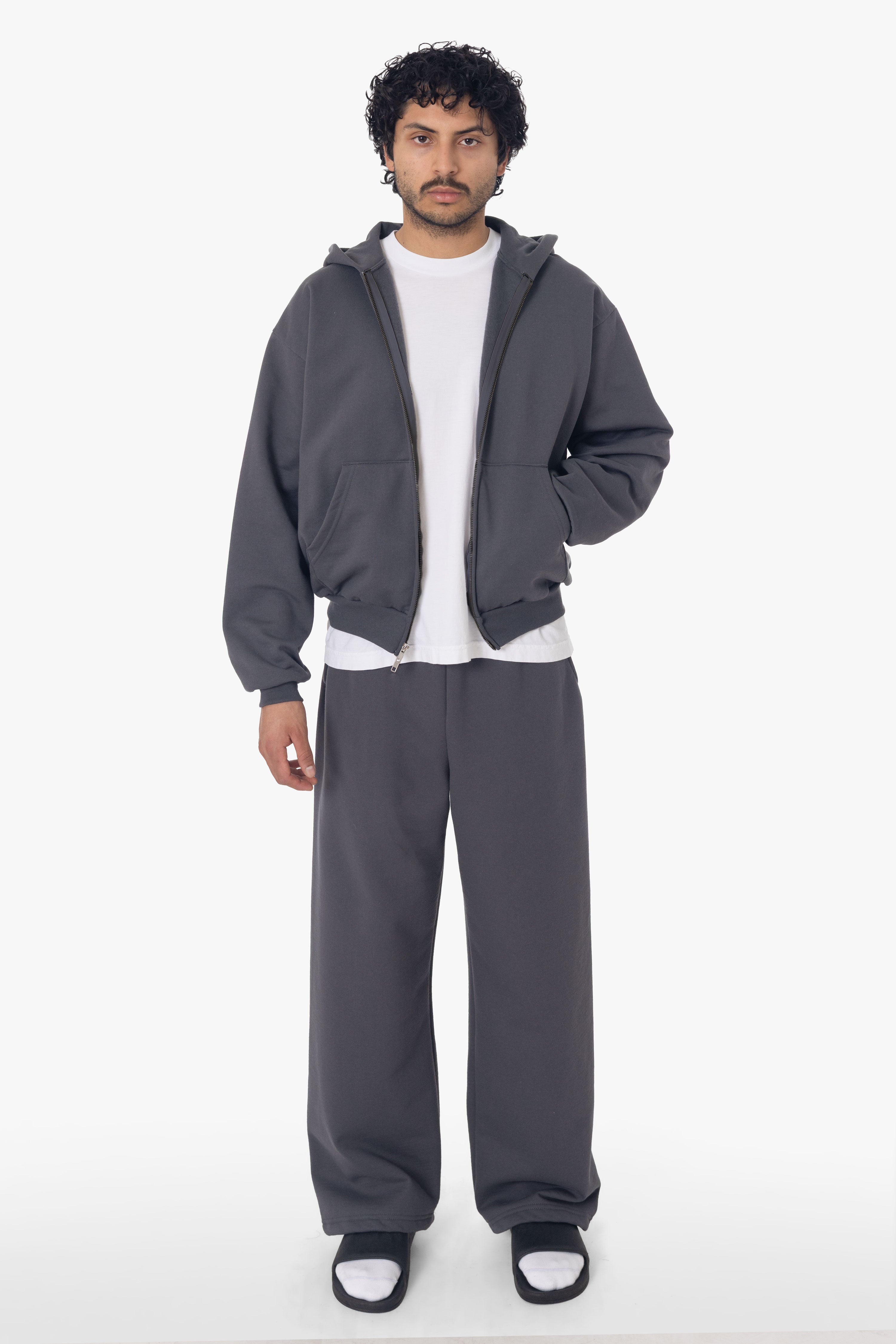 MWF1045 - 10 oz. Mid-Weight Poly Cotton Fleece Wide Open Bottom Sweatpant