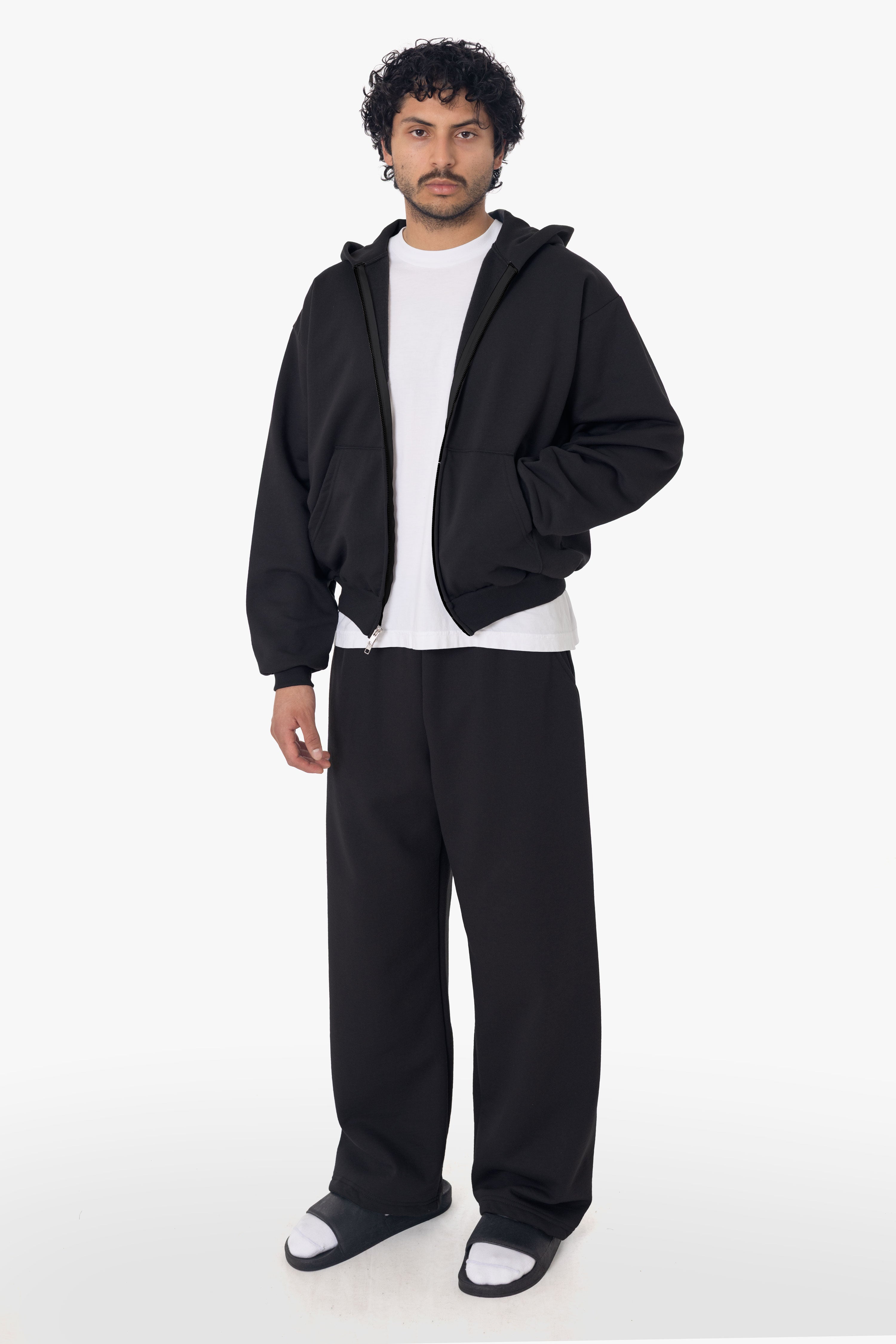 MWF1045 - 10 oz. Mid-Weight Poly Cotton Fleece Wide Open Bottom Sweatpant