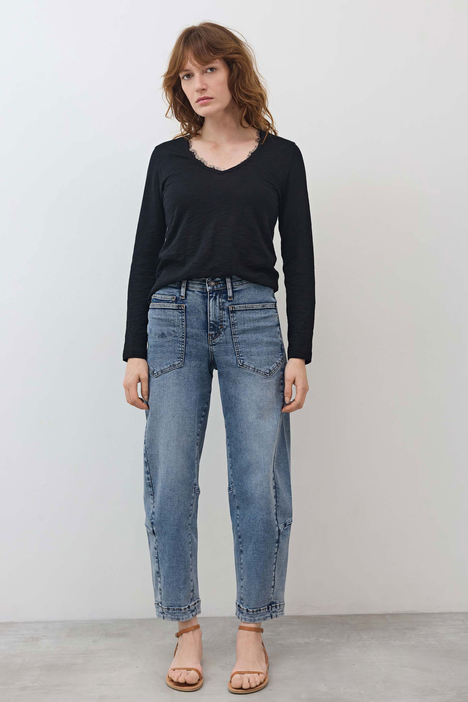 Out from Under Lace Trim Long Sleeve
