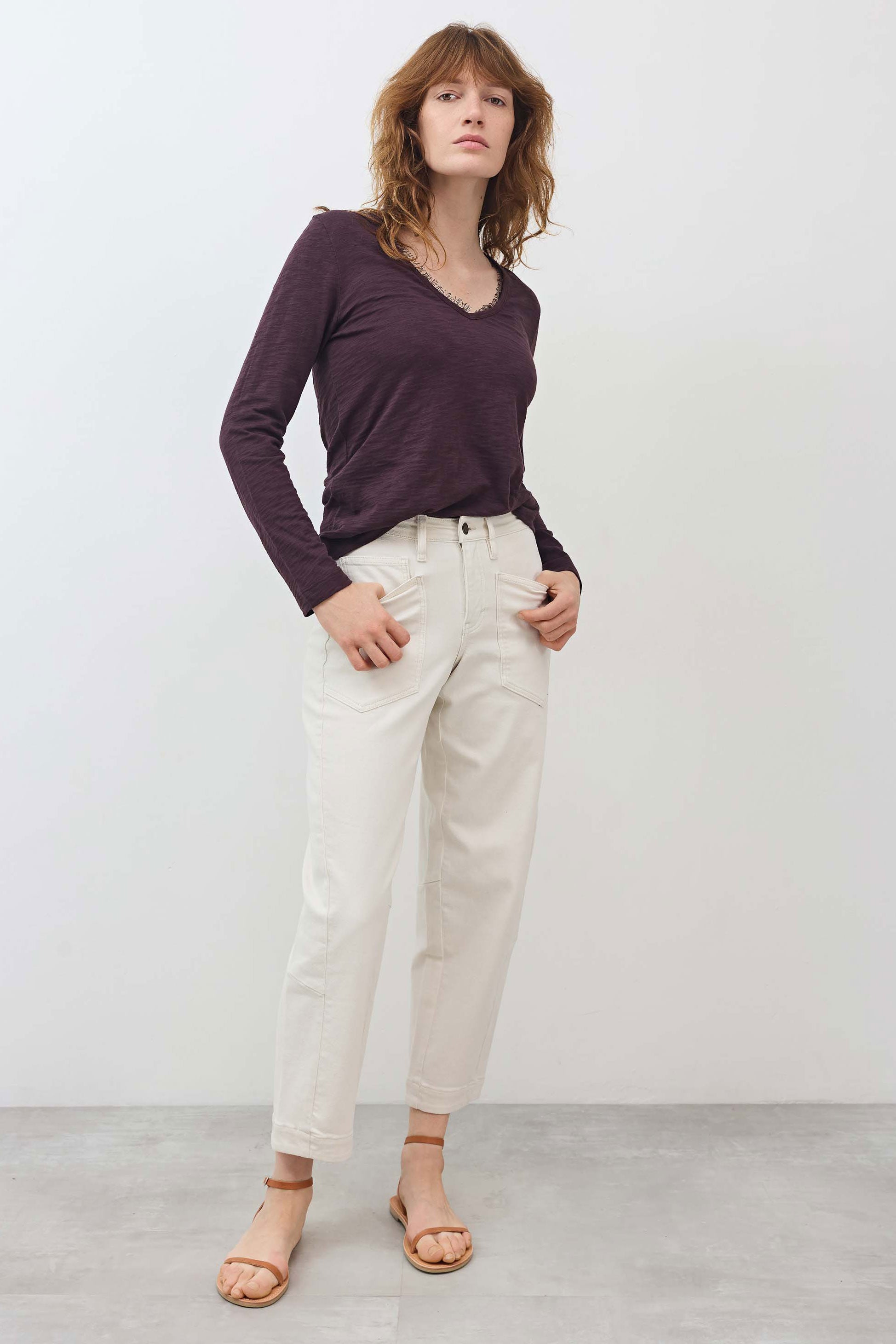 Out from Under Lace Trim Long Sleeve