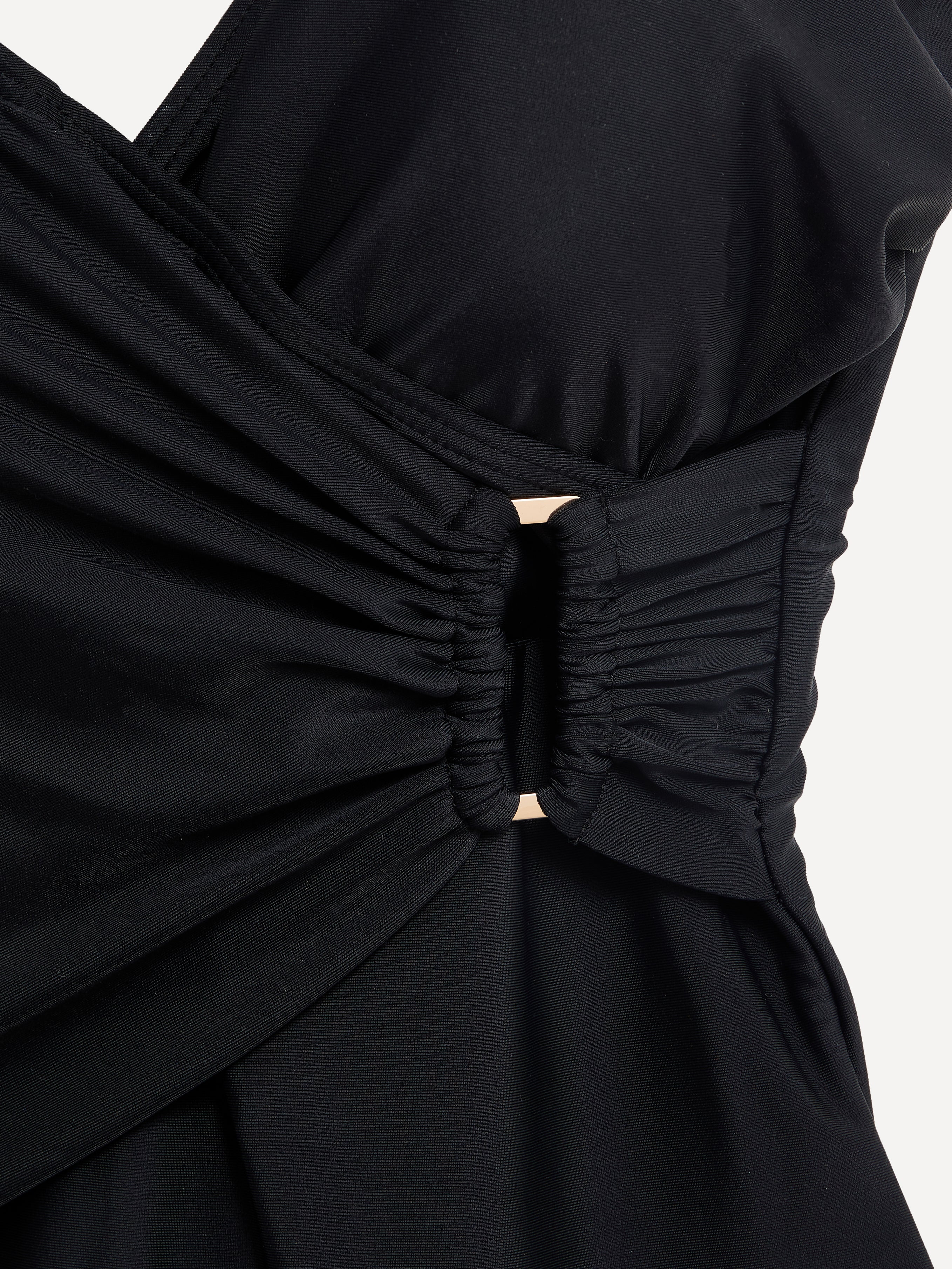 Paloma Linzi Swim Black Wrap Swimsuit