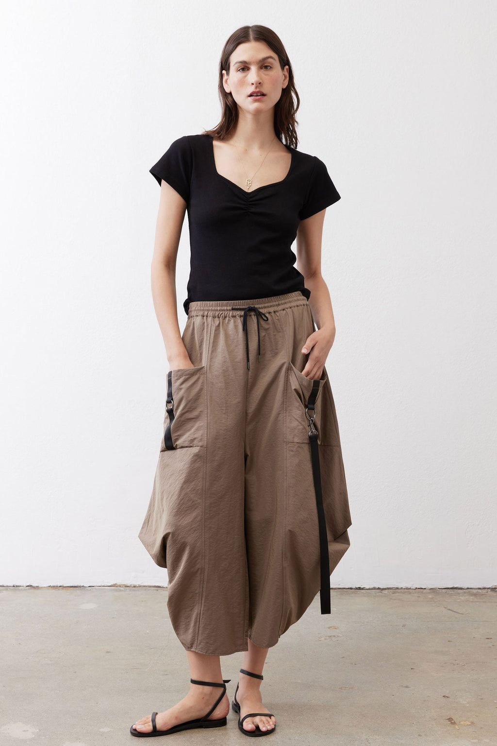 Dipped Square Neck Top