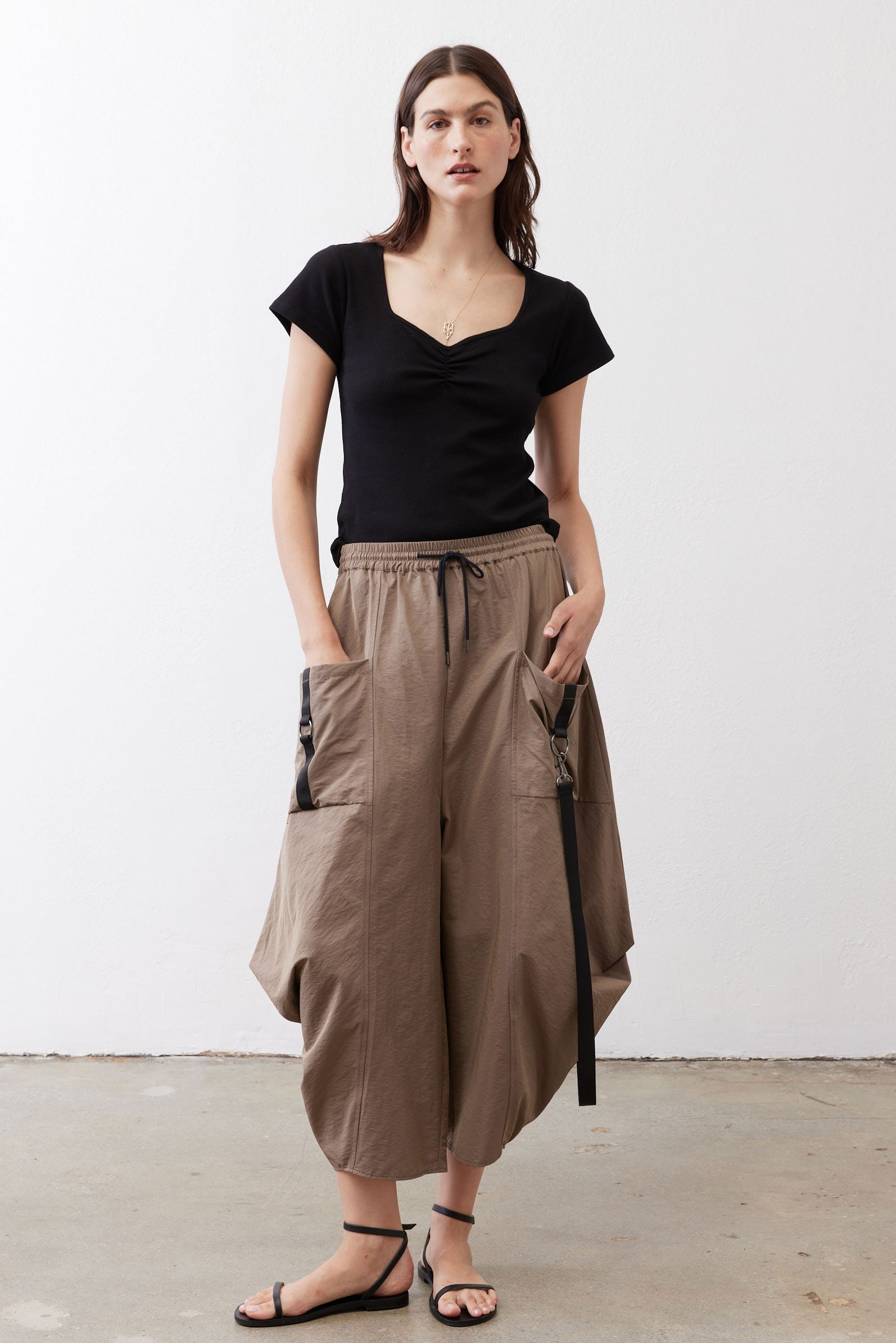 Dipped Square Neck Top